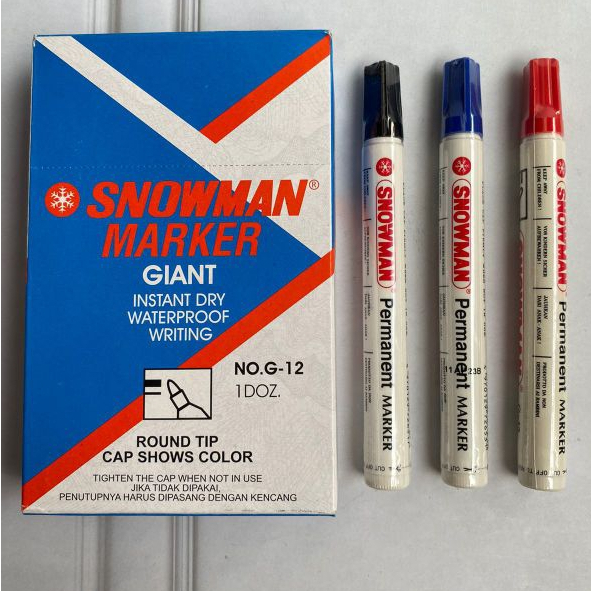 

Spidol marker snowman/ Spidol permanen snowman/ Spidol snowman G12