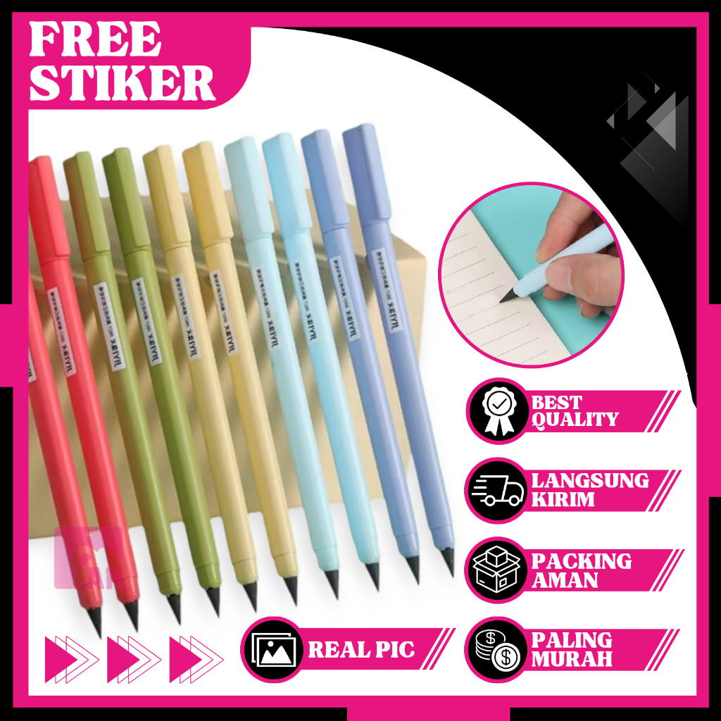 

1PCS Pensil Eternal Tanpa Batas 0.5mm Pastel Macaron Alat Tulis Sekolah Kantor Pencil Abadi Tak Bisa Habis Serbaguna A040