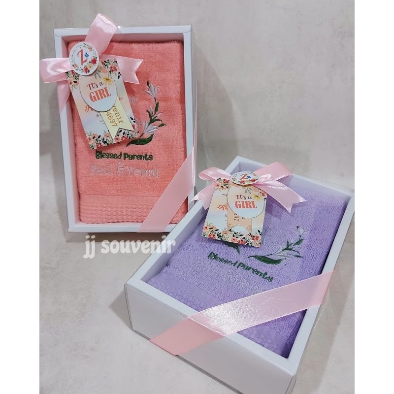 Hampers Handuk bordir/Souvenir handuk/ Souvenir aqiqah handuk