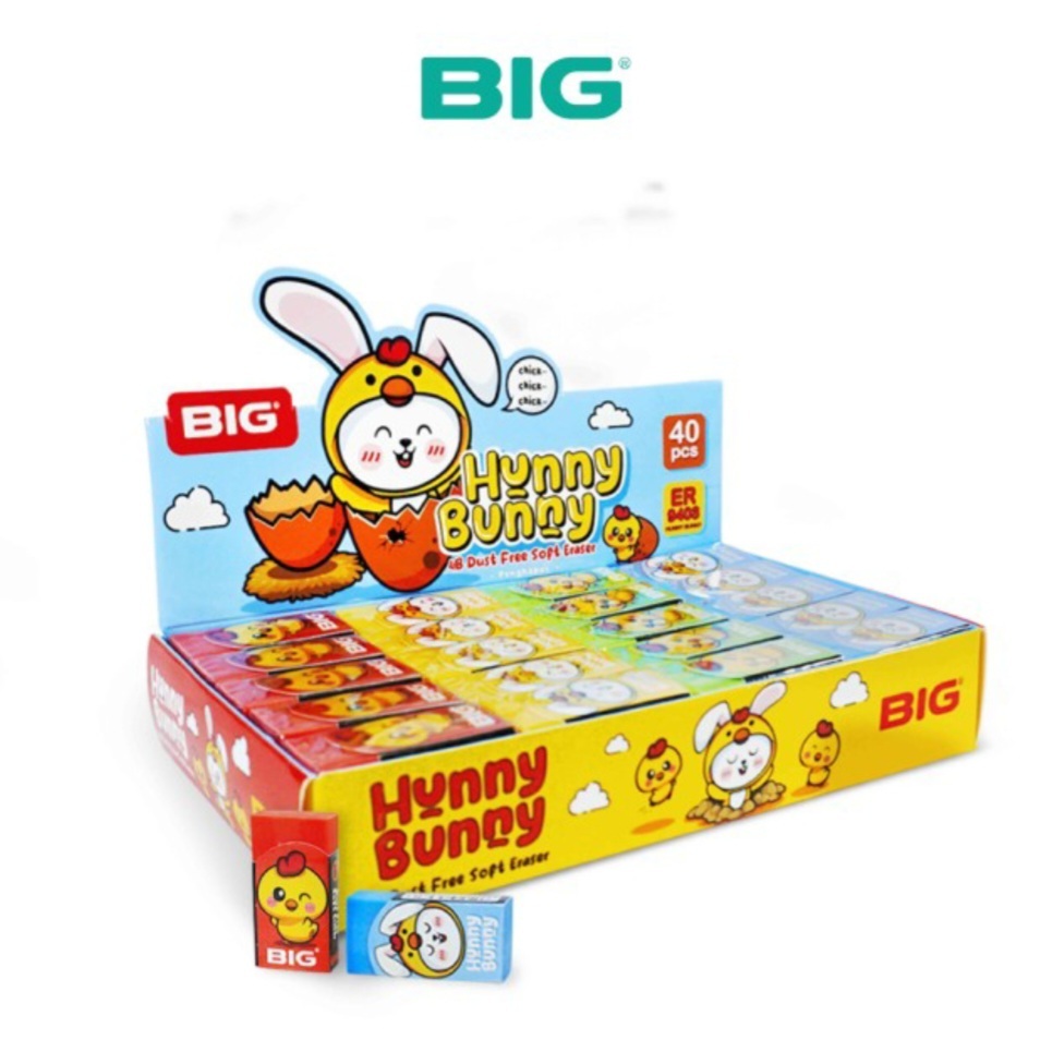 

[PAK] PENGHAPUS BIG WARNA-WARNI LUCU HUNNY BUNNY ER-9403 / STIP BIG/ ERASER BIG ER-9403 ISI 40