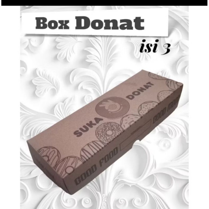

50 pcs box donat/dus donat/kemasan donat laminasi