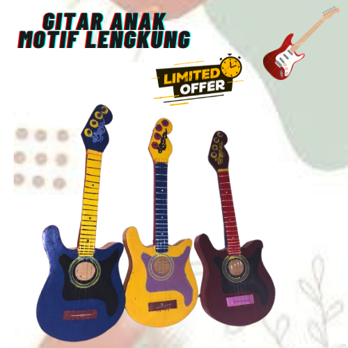 GITAR ANAK KAYU MODEL LENGKUNG TERBARU