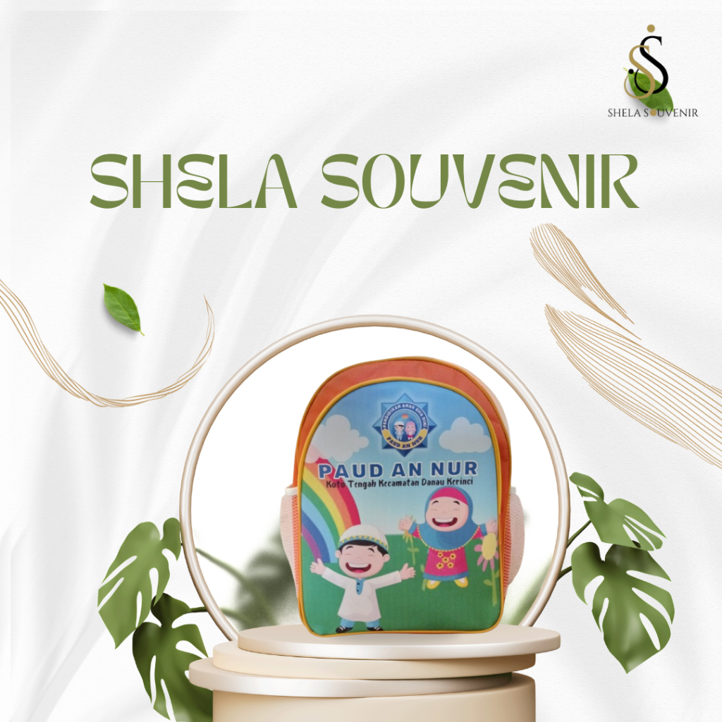 Tas Ultah Anak / Tas Souvenir Ulang Tahun Anak / Tas Bimbel Sekolah Costum / Model Ransel 2 Kantong 