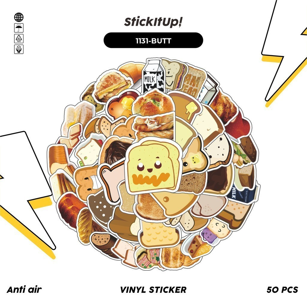 

COD✨ 100 Pcs Stiker Butter Lucu Anti Air Untuk Dekorasi Notebook Sepeda Skateboard Handphone DIY