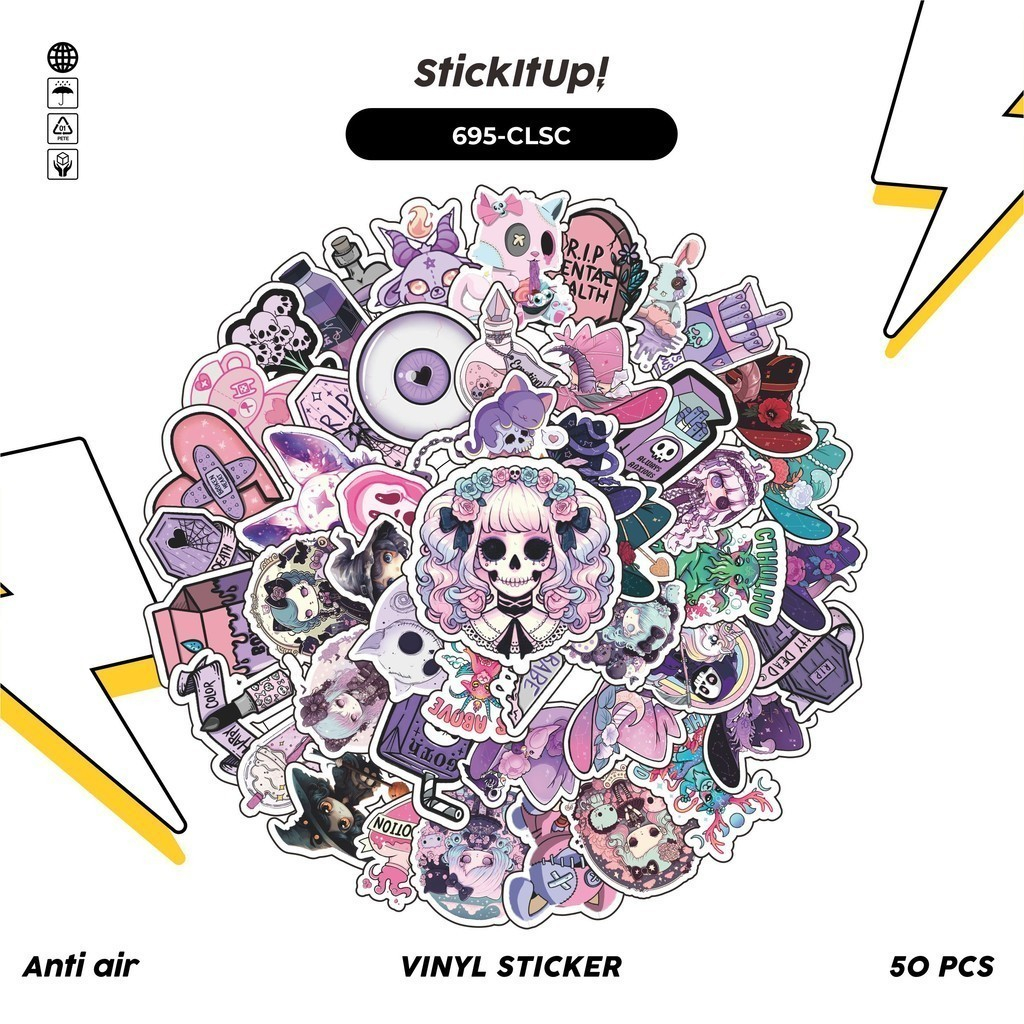 

COD✨ 100 Pcs Stiker Classical Dark Gothic Horror Lucu Anti Air Untuk Dekorasi Notebook Sepeda Skateboard Handphone DIY