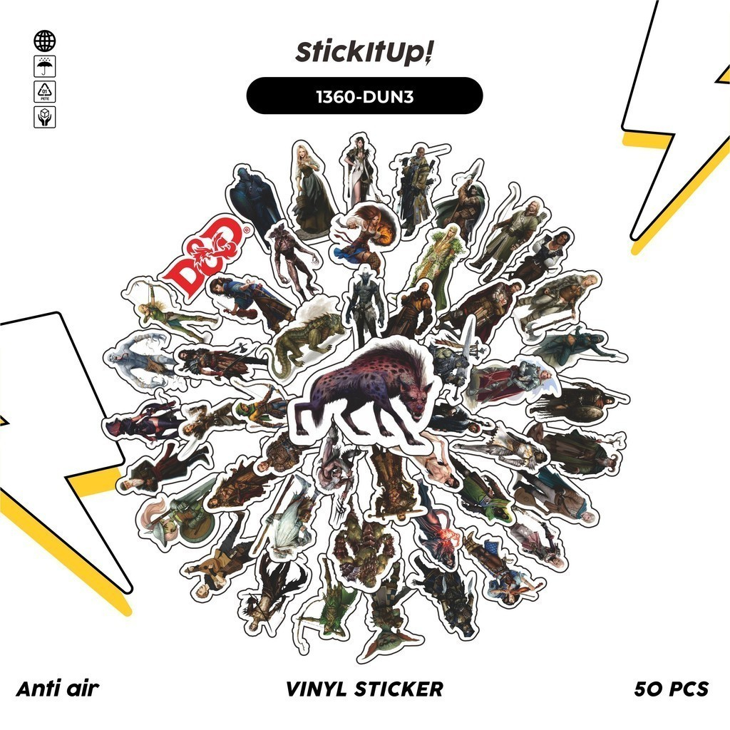 

COD✨ 100 Pcs Stiker Dungeon And Dragons Seri 3 Lucu Anti Air Untuk Dekorasi Notebook Sepeda Skateboard Handphone DIY