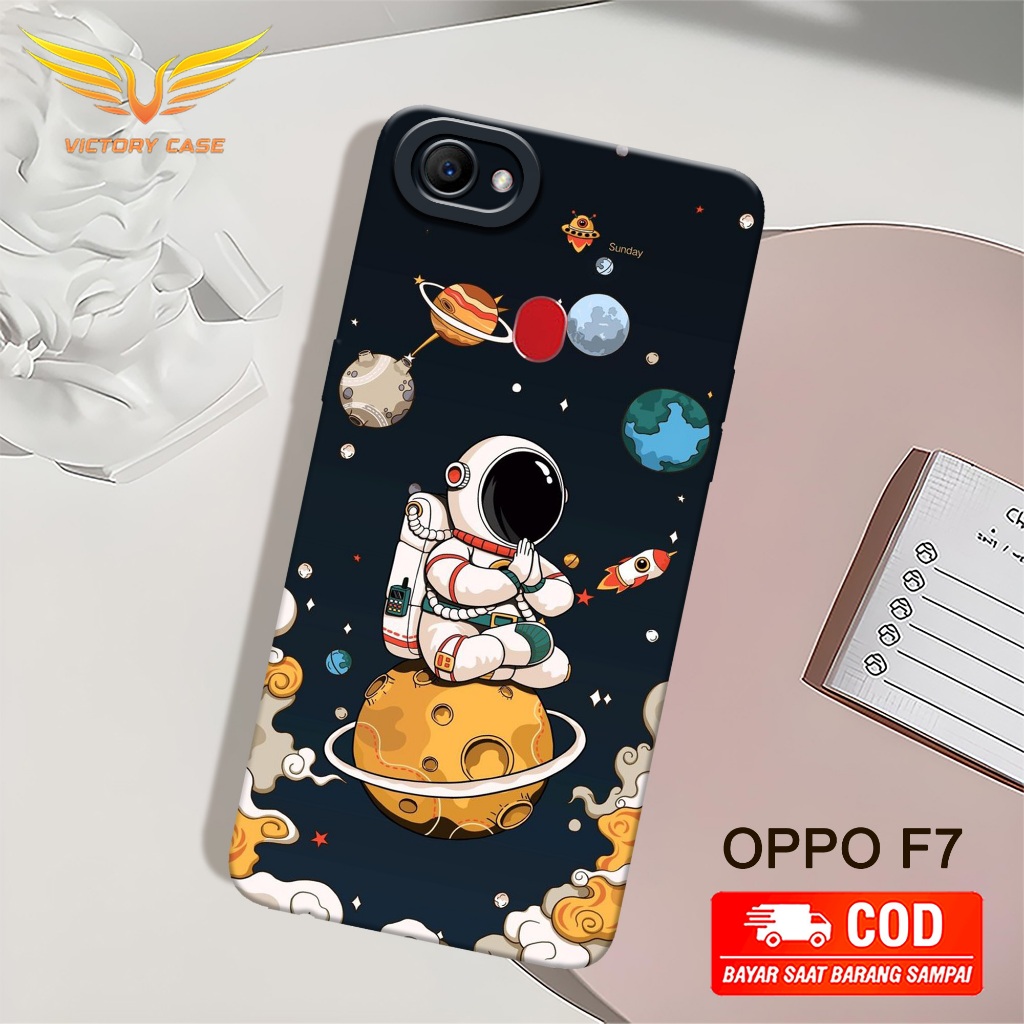New! Astronot Case - Softcase Oppo F7 - Terbaru - Case Hp  Oppo F7 - Casing Oppo F7 - Case Lentur & 