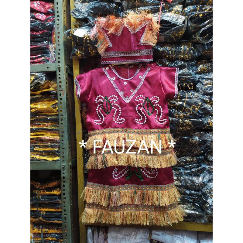 Baju Adat Papua Anak Perempuan Cewek Paud TK SD / Baju Adat Anak Papua Irian / Baju Karnaval