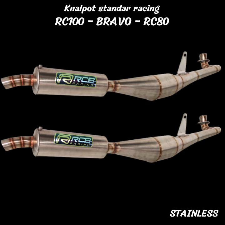 Knalpot Suzuki Rc100 Bravo Rc80 Standar Racing Stainless Pnp.