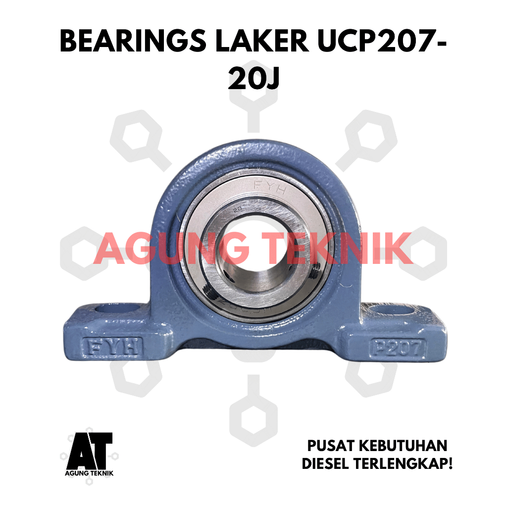 ⁠Pillow Block Bearings Laker Duduk UCP207-20J 1/1.4" Set FBJ