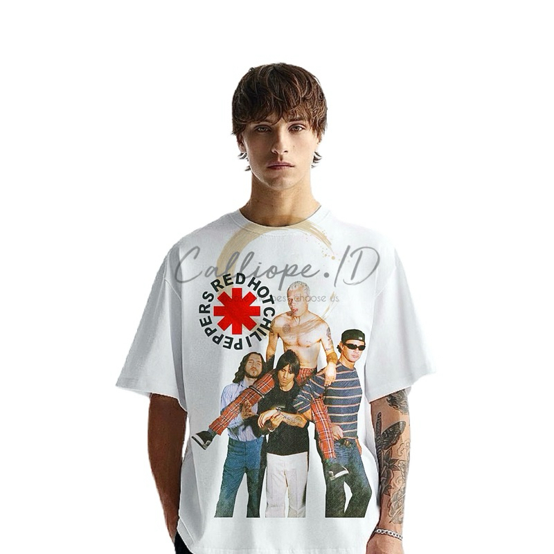 Kaos Band Merch P&B RHCP (Unisex) Combed Tshirt Oversize