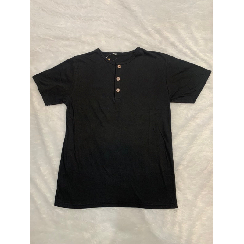 Baju Kaos Polos Kancing 3 Lengan Pendek Dan Panjang Dewasa M Sampai 4XL