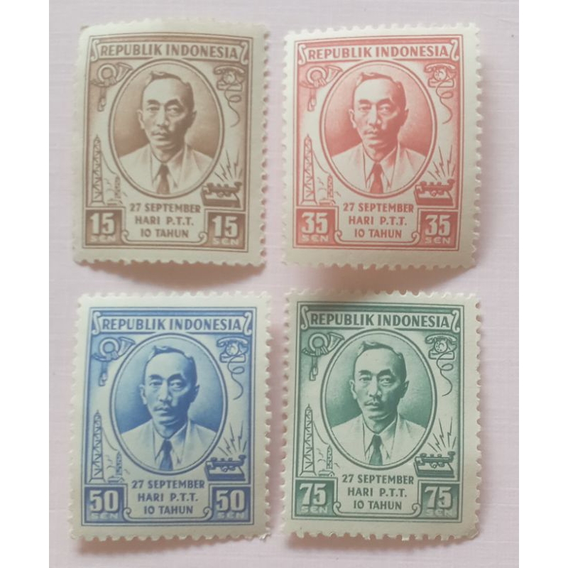 

perangko indonesia thn 1955. set 4.keping