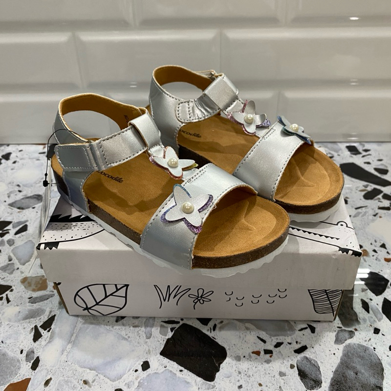 Sandal Anak Perempuan Crocodile Silver Original