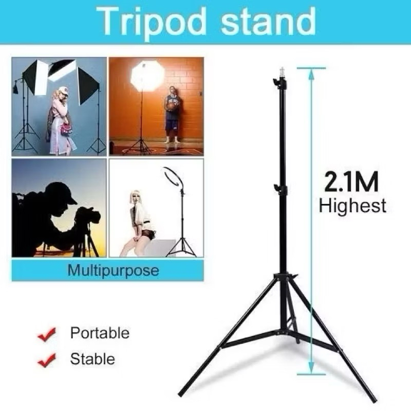 Tripod Light Stand 2.1 Meter Stand Handphone 2.1 Meter