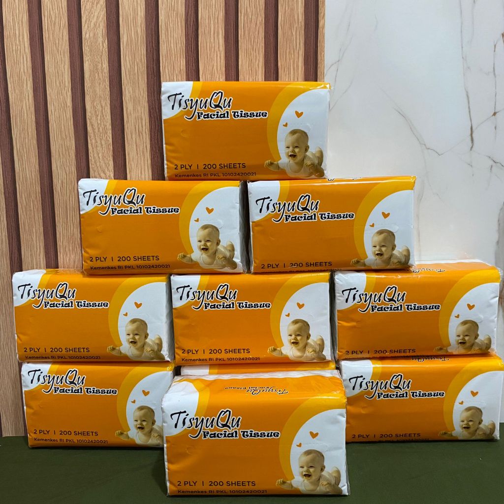 (PAKET 10 PCS) Tisyuqu Facial 200 Sheets 2 Ply Tisu Tisue Wajah