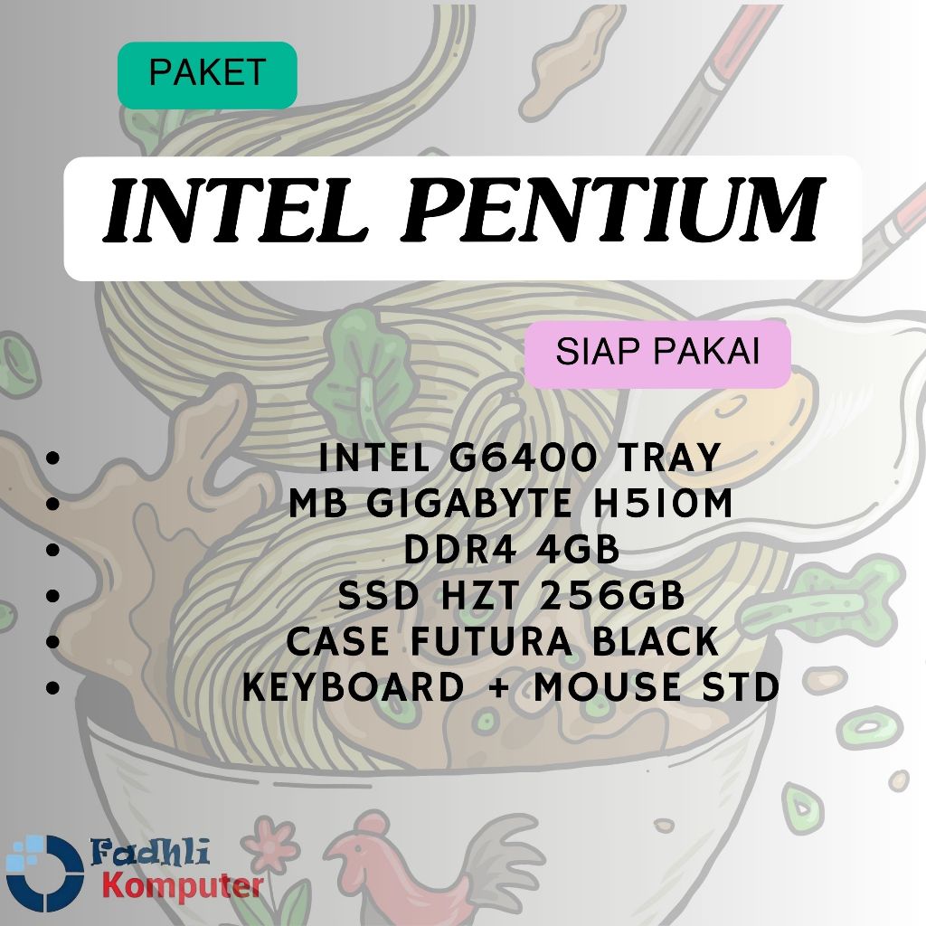 PAKET PC INTEL PENTIUM G6400