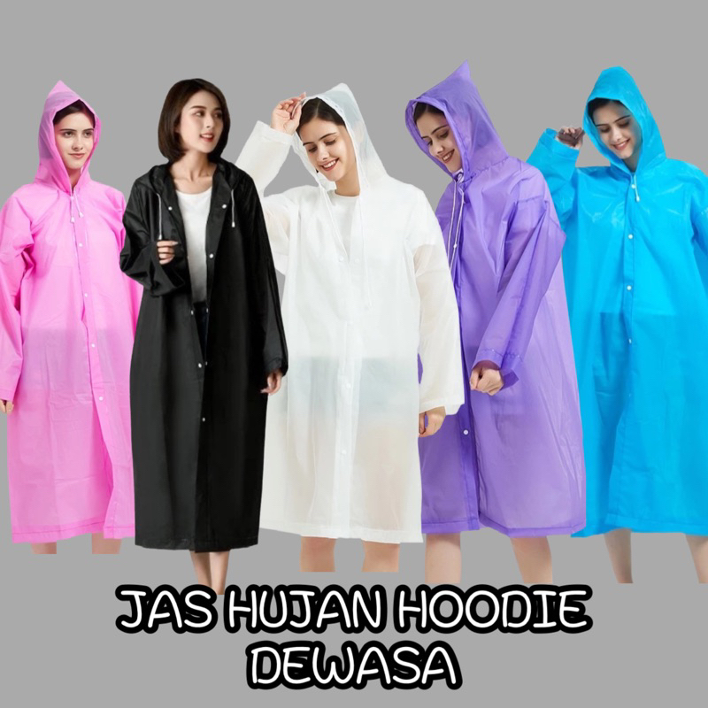 JAS HUJAN HOODIE ALA KOREA/JAS HUJAN TEBAL/JAS HUJAN HOODIE TEBAL/JAS HUJAN EVA DEWASA/JAS HUJAN DEW