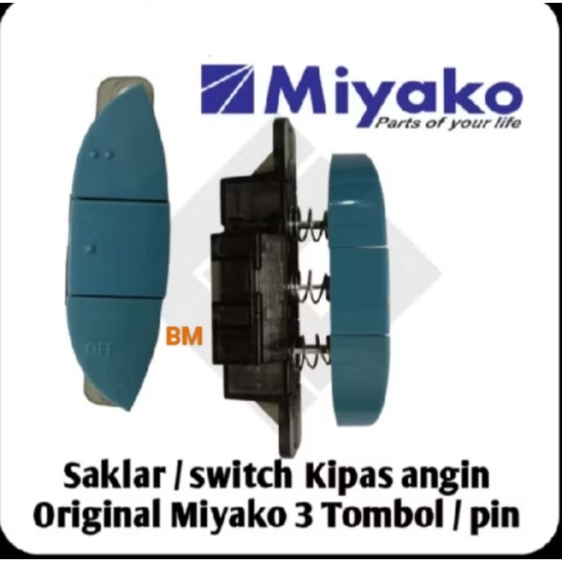 Original Tombol Switch kipas Angin Miyako 9 inch