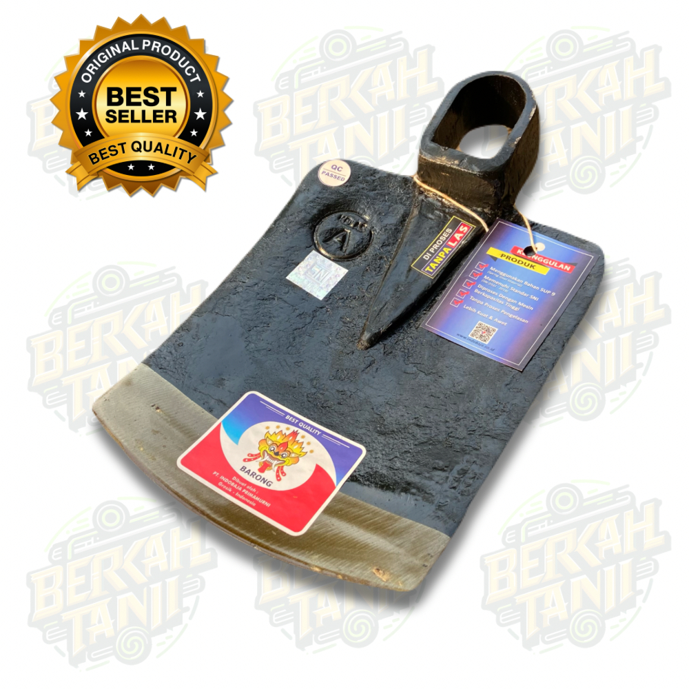 Cangkul Baja Asli Anti Lengket Cangkul Barong Super Tebal Anti Mleyot Pacul Sawah Baja Kuat