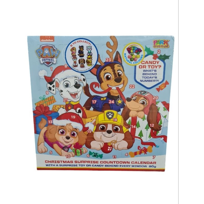

Paw Patrol Christmas Surprise Countdown Calender With Suprise Toy / Candy Behind Every Window