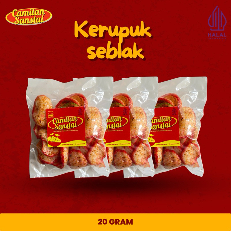 

[HALAL] Camilan Santai - Kerupuk seblak koin rasa pedas daun jeruk gurih 20 gram