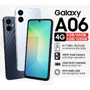 Ready Samsung Galaxy A06 Mediatek Helio G85 (12 nm) 4/128gb & 4/64gb Garansi