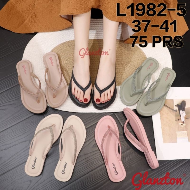 MJFOOTWEAR Sandal Jepit Gliter Terbaru Viral Glanzton L 1982-5 37-41