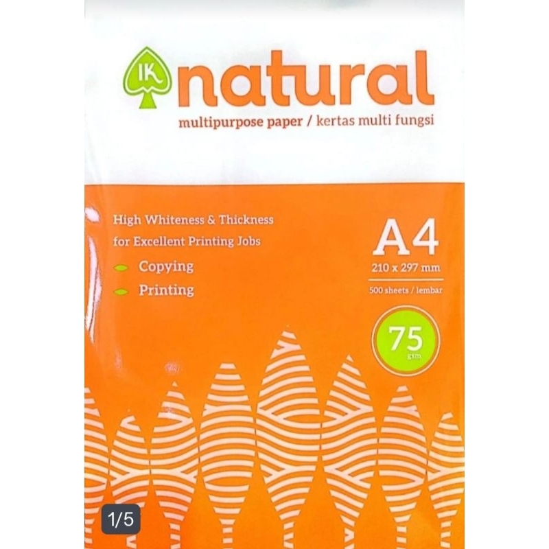 

KERTAS HVS 75 GRAM A4 NATURAL