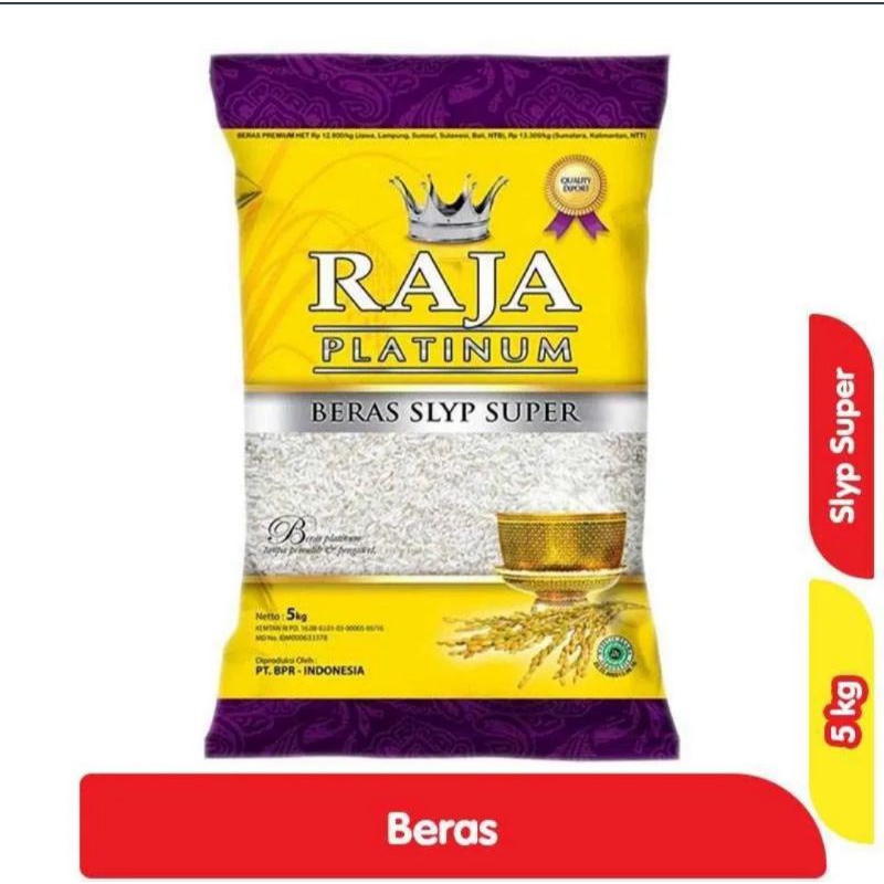 

Beras Raja platimum 5kg Super premium berkwalitas Halal.