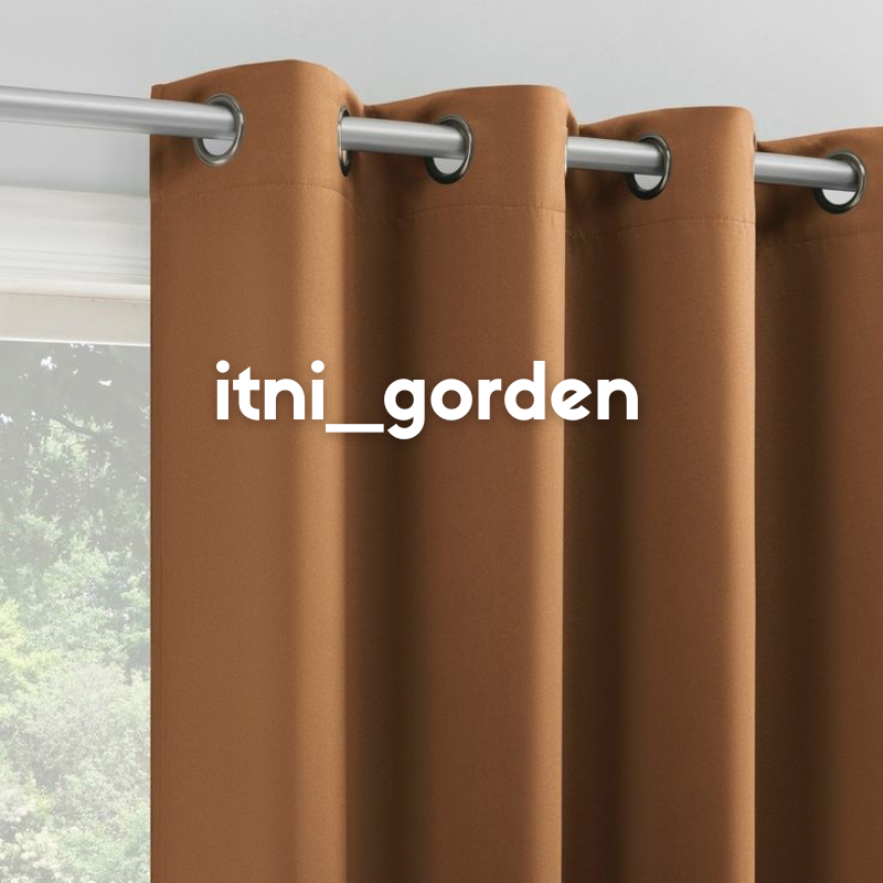 Gorden Jendela Coklat Muda Doff Paket