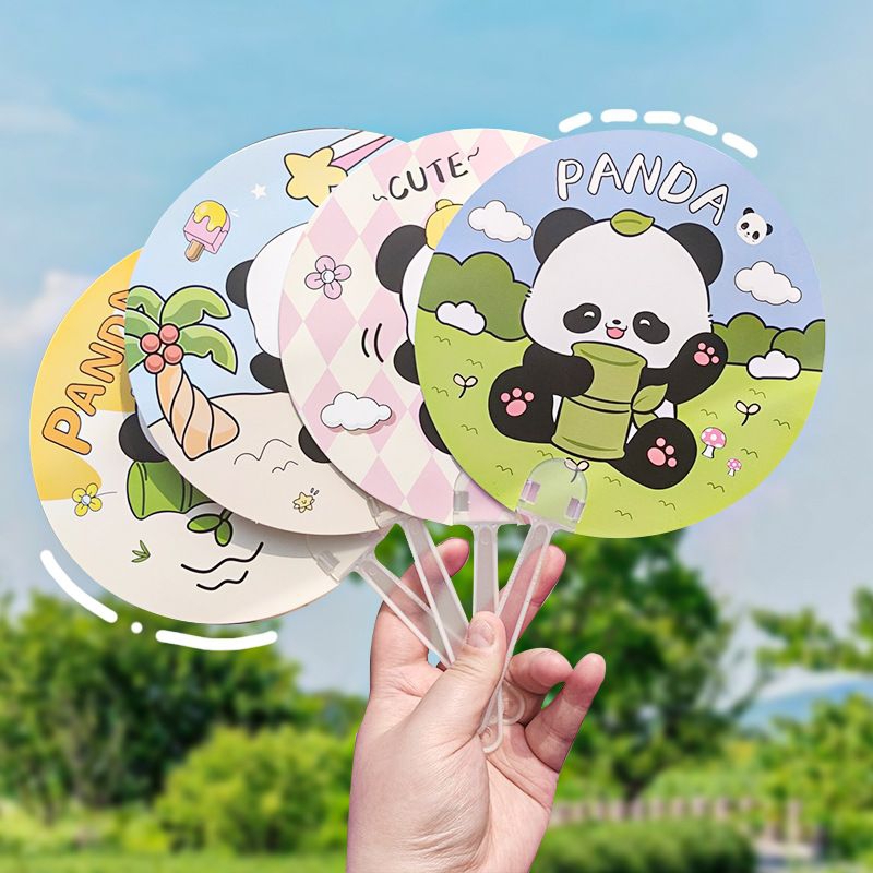 Kipas Tangan Karakter Panda Lucu Bahan PVC