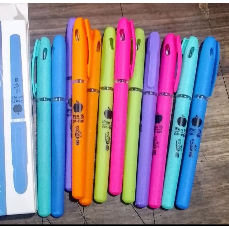 

1 pak isi 12 pcs pulpen 15 pena GP 989