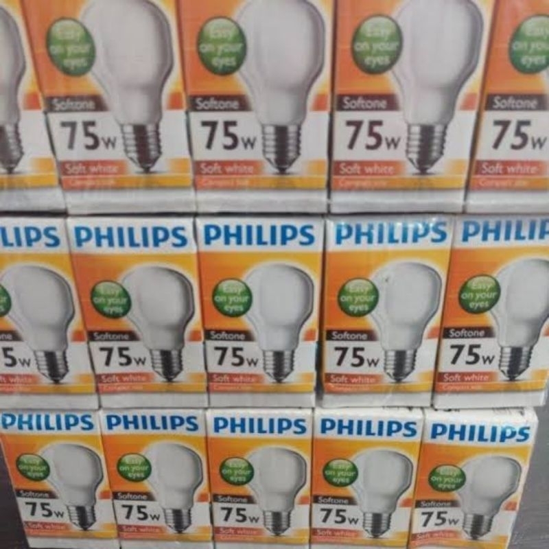 lampu philips softone 75 watt 100 watt