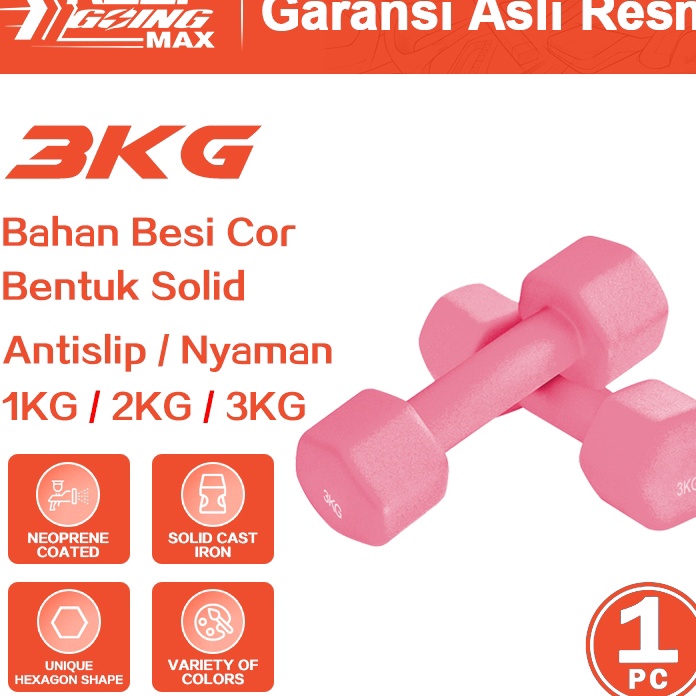 Diskon alat fitness penurun berat badan 3kg wanita dumbbell pelatihan dada yoga pelangsing lengan ru