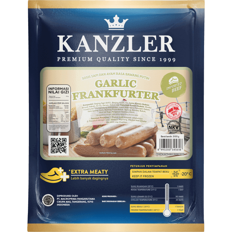 

KANZLER Garlic Frankfurter Sosis 300gr 300 gram [PROMO]