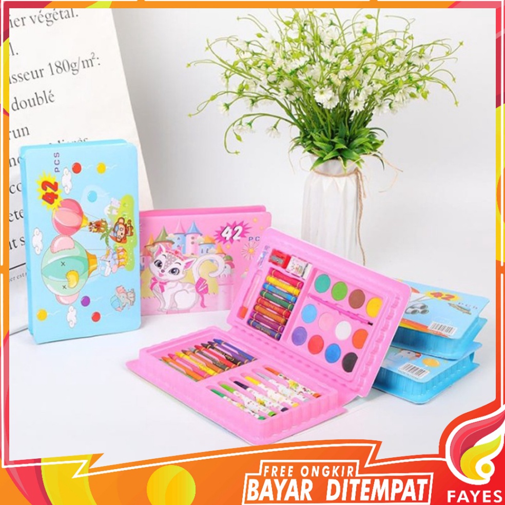 

Top Product FAYES COD Crayon Warna Set 42 Pcs Krayon Mewarnai Anak 42 Pcs Pensil Warna Set STY11