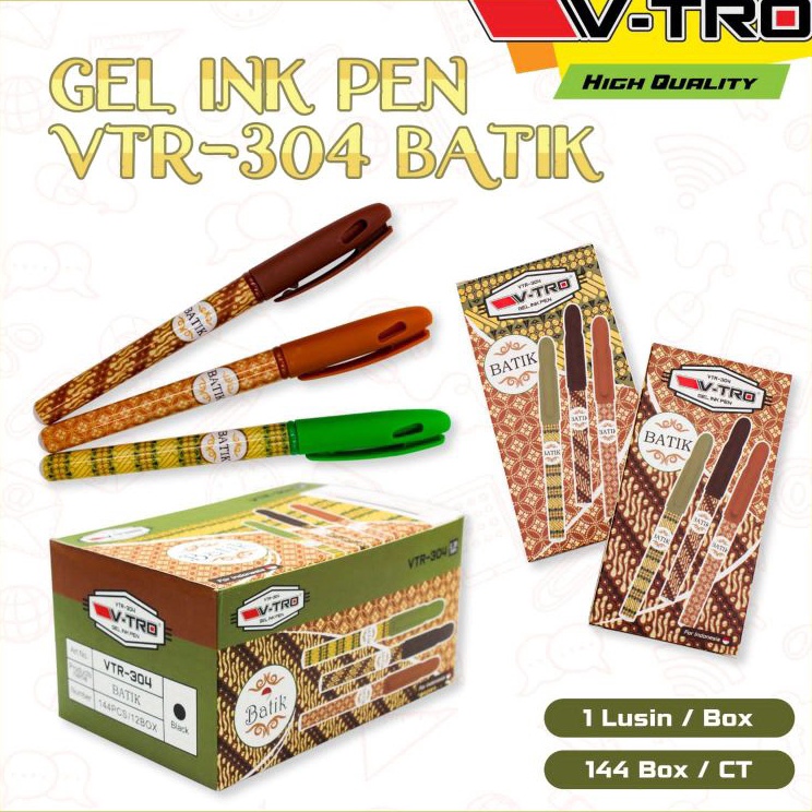 

Murah Terbaru bolpen gel Vtro VTR 34 batik