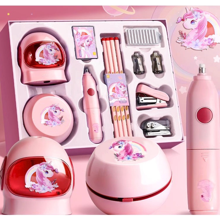 

Grosir Heboh LOOOOPY Electric Stationery Set Set Alat Tulis Elektronik Rautan Penghapus Vacuum Pencil 11 In 1Set Alat Tulis Elektronik Belajar Anak Perempuan Kado