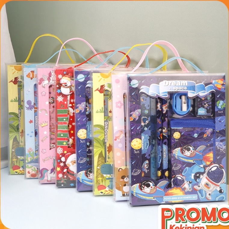 

Hadir Promo Promo Kekinian S5926 Stationery Set Alat Tulis Set 6 in 1 Hadiah Souvenir Paket Alat Tulis Dompet Anak Alat Tulis Set Karakter