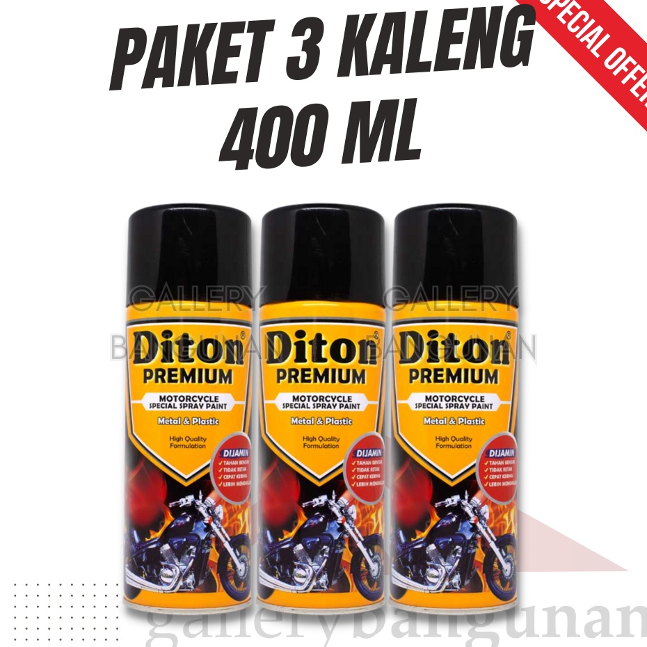Obral Hemat  Diton Premium Paket 3 Kaleng Pylok Pilok Cat Semprot
