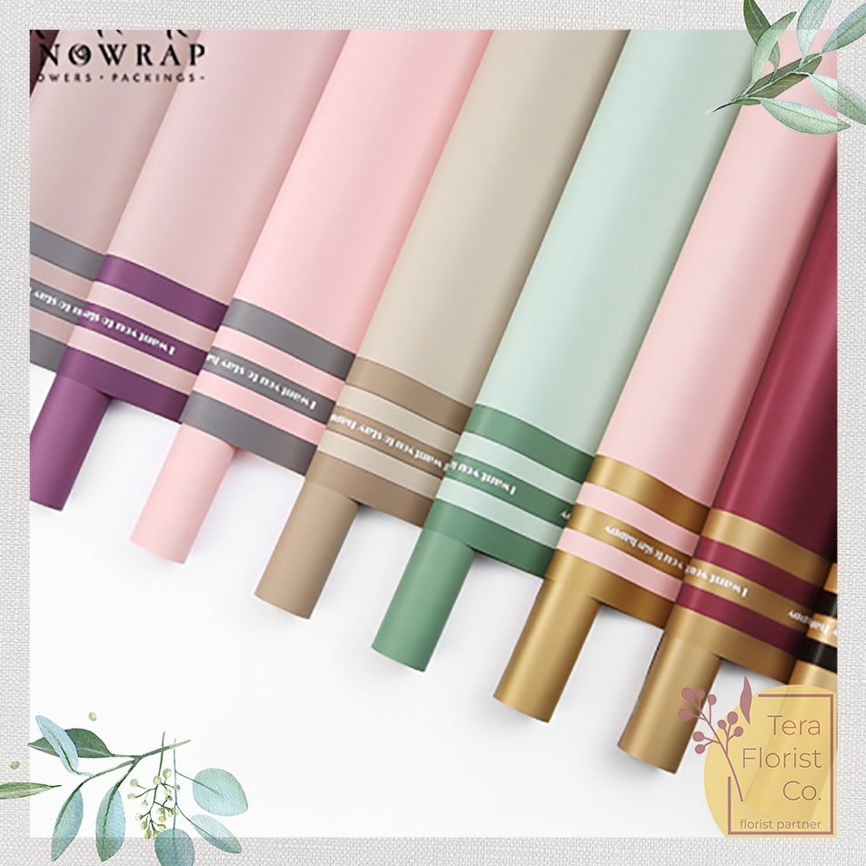 

Stock Terkini 2 Lembar Cellophane Triple Striped Frame Bouquet Bingkai Jelly Film List Kertas Buket Korea Bunga Flower Wrapping Paper Varian Color