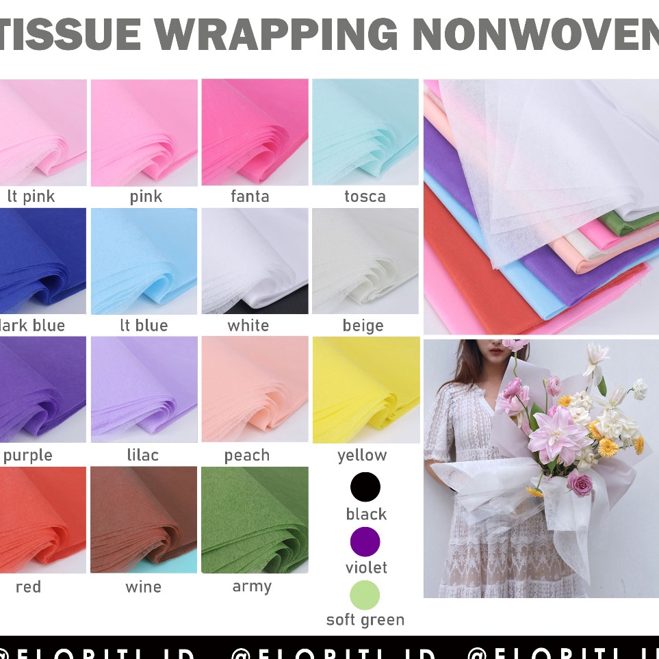 

Promo Baru 38 lembar Kertas Tissue Buket Flower Wrapping Paper