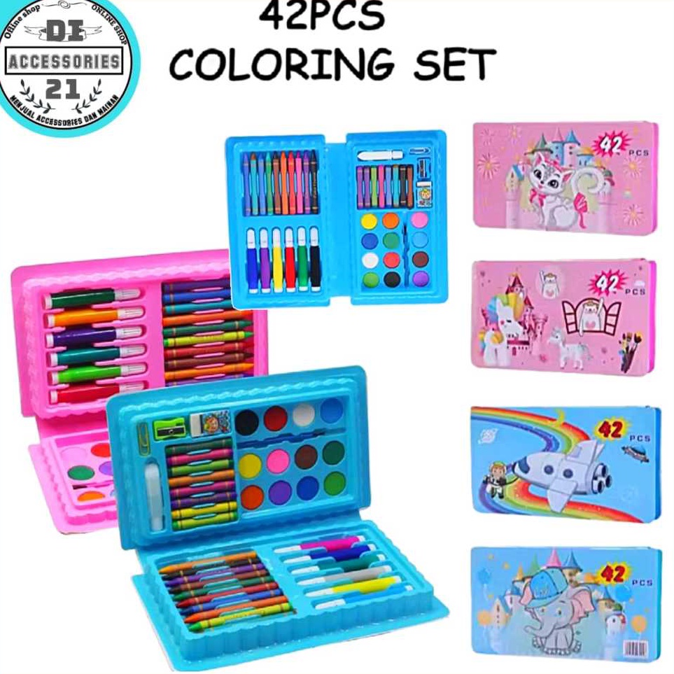 

Dijamin Puas CRAYON SET ANAK 42 PCS KRAYON MEWARNAI SET PENSIL WARNA