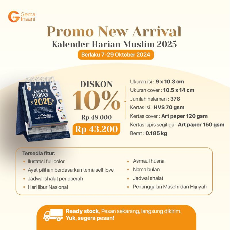 

Gema Insani Kalender Meja Harian Muslim 2025