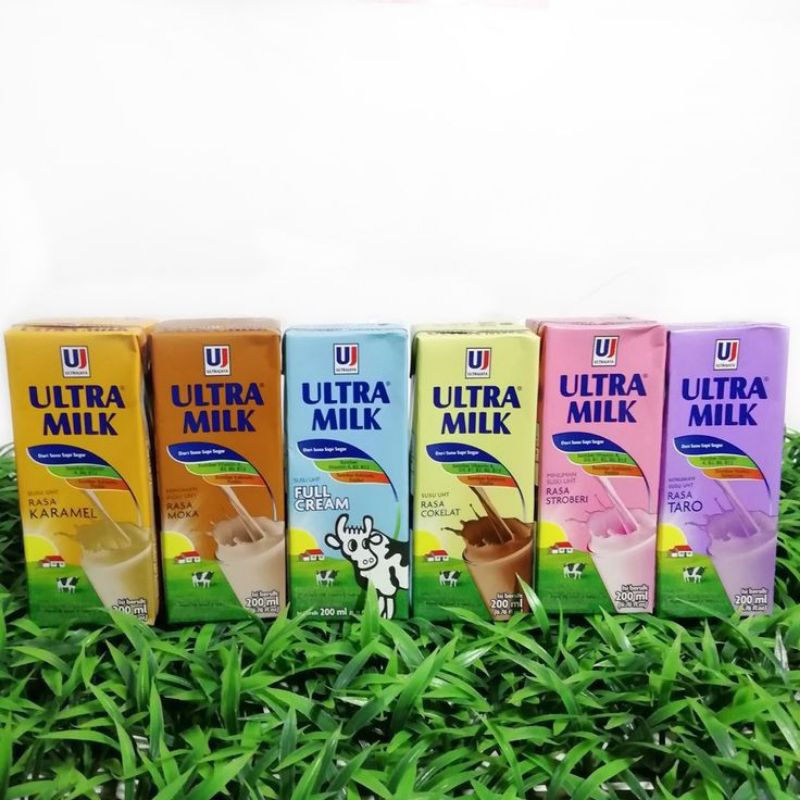 

susu ultra all varian 200 ml susu uht susu sapi milk
