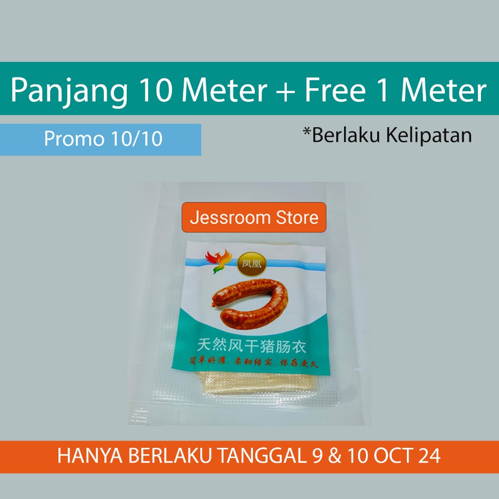 

Casing sosis usus babi 10m free 1 m