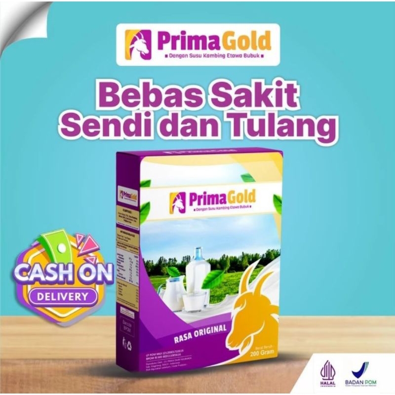 

Prima Gold Susu kambing Bebas Sakit Sendi Dan tulang 200gr