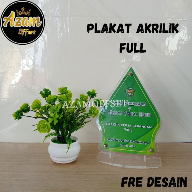 Plakat Full Akrilik | Plakat Wisuda | Plakat Penghargaan | Plakat Custom