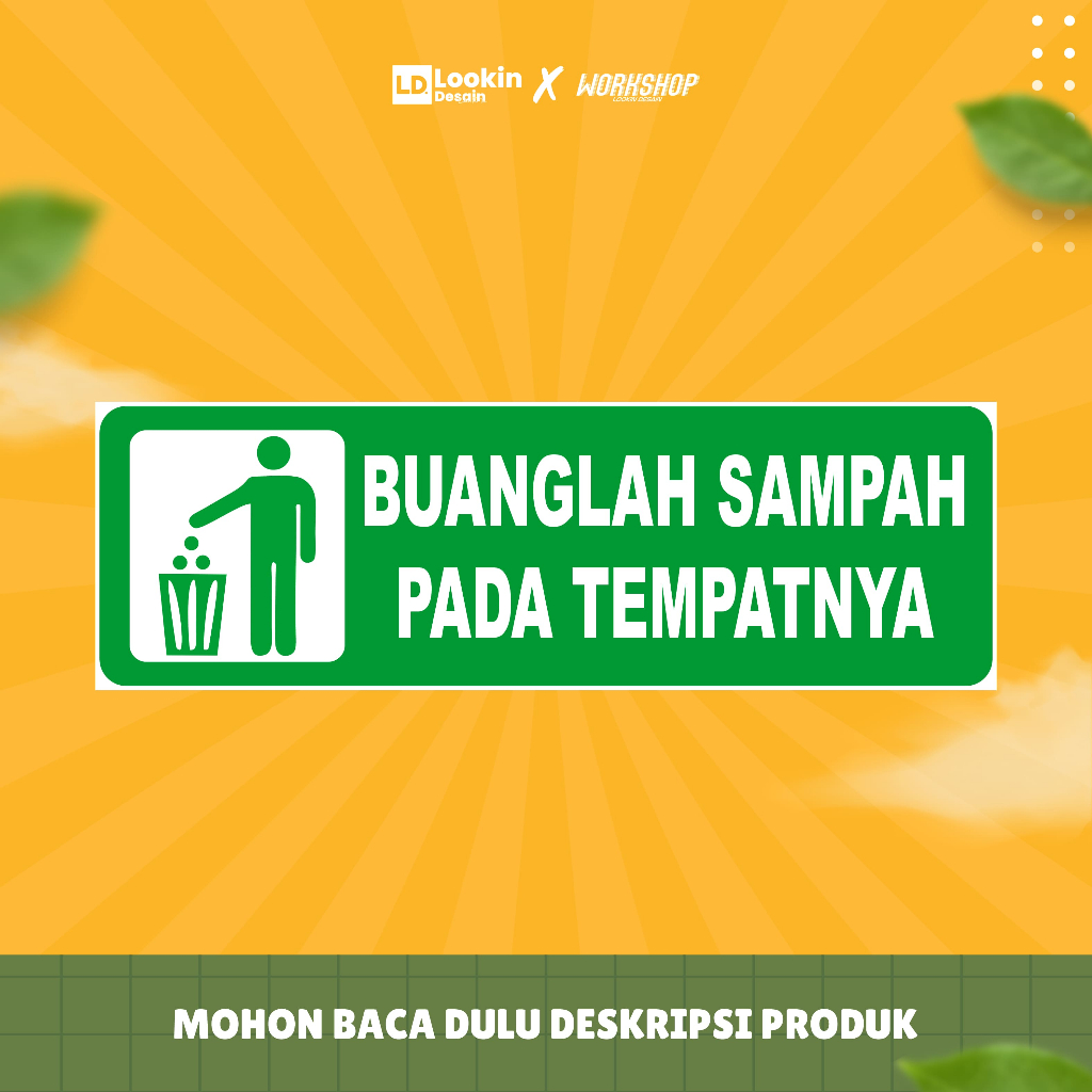 

sticker buanglah sampah pada tempatnya sticker tahan air terbaru